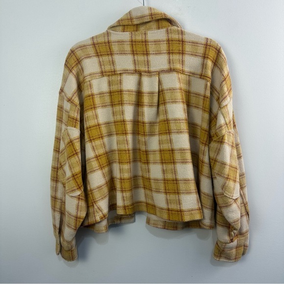 For The Republic Plaid Patchwork-Elbow Cropped Shaket Size XS - Picture 3 of 9